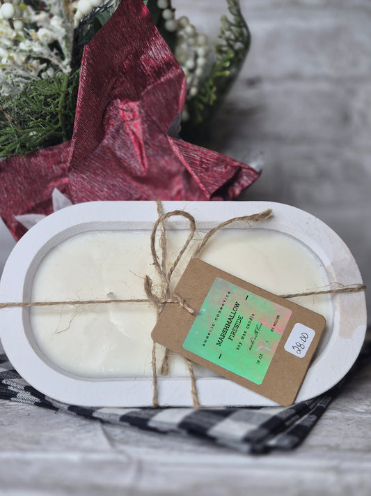 Marshmallow Fireside Dough Bowl Candles